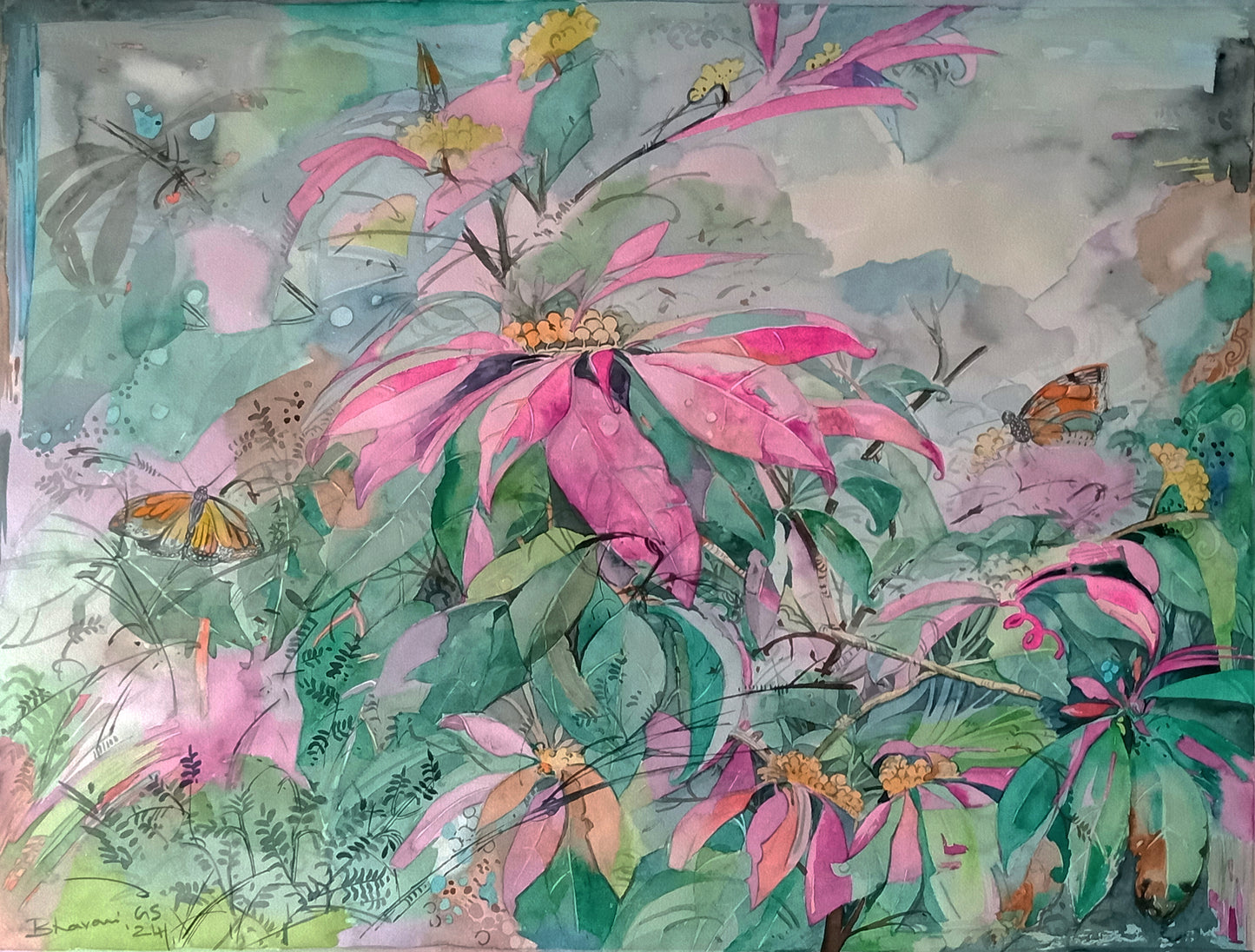 Kaveri Flower and the Tiger Butterflies