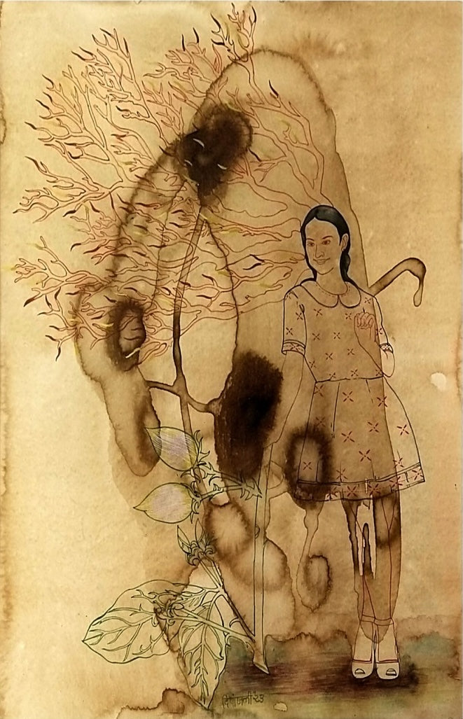 Girl With Kapok Tree