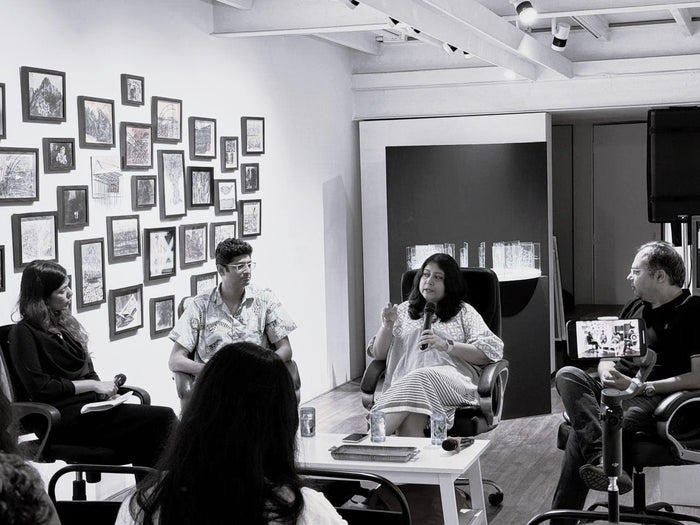 Conversation:  Gautam Kirtane,  Kamalika Bose & Nikhil Mahashur. Mod. Prerna SM Jain