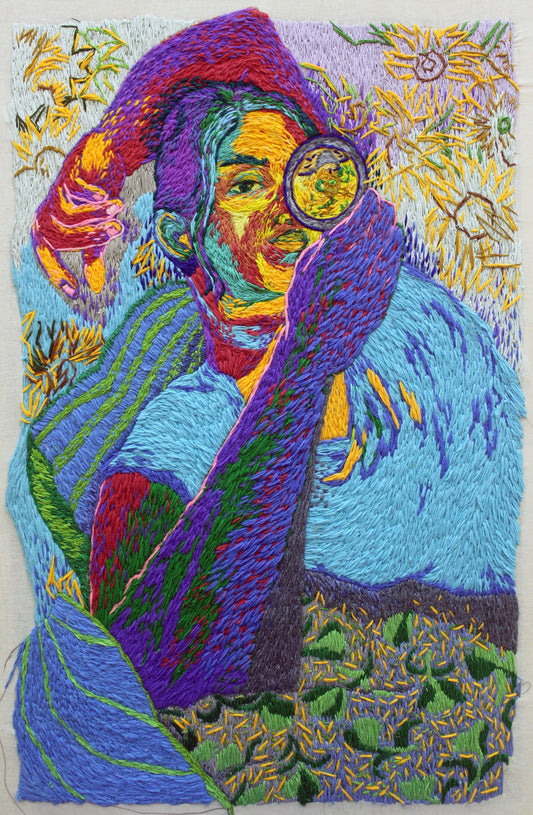 Self-Portrait with Sunflowers